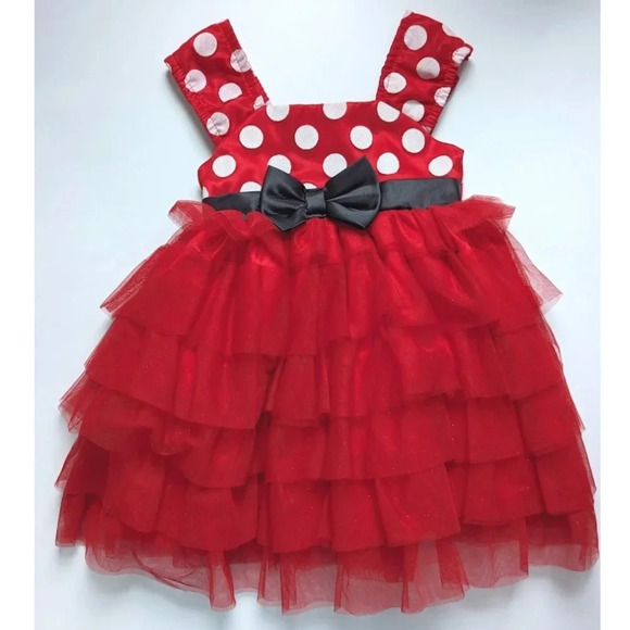 Disney Minnie Mouse Classic Red Polka Dot Party Dress – 18 Months - Picture 3 of 12